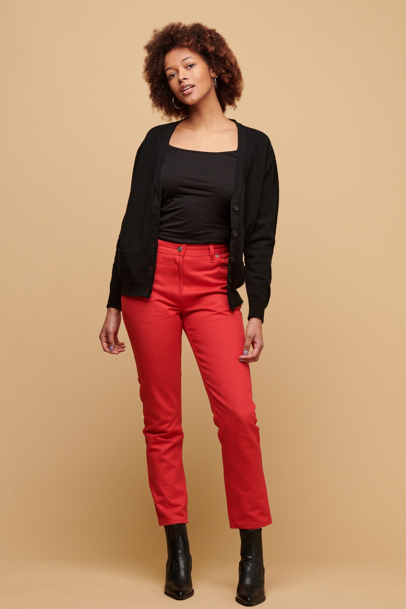 Women's Gloria Straight Leg High Rise Denim Jeans - Poppy
