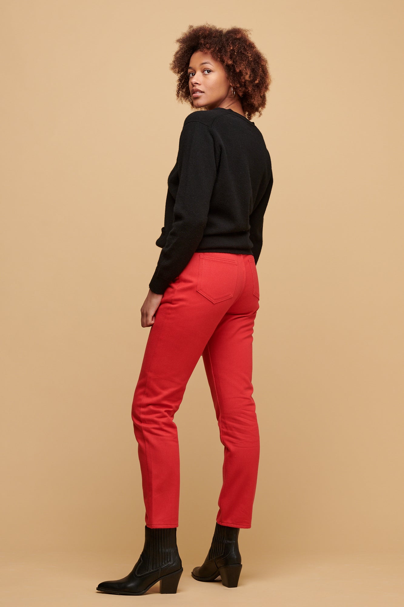 Women's Gloria Straight Leg High Rise Denim Jeans - Poppy
