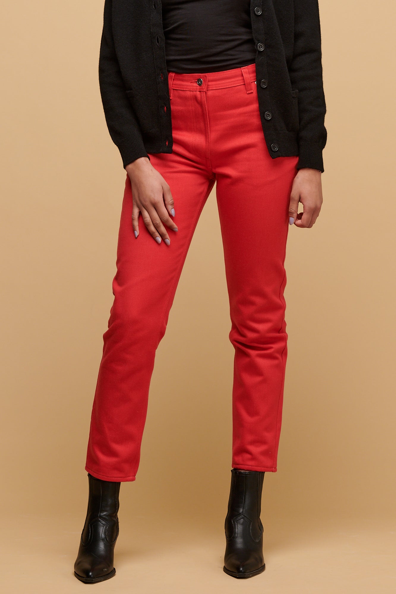 Women's Gloria Straight Leg High Rise Denim Jeans - Poppy