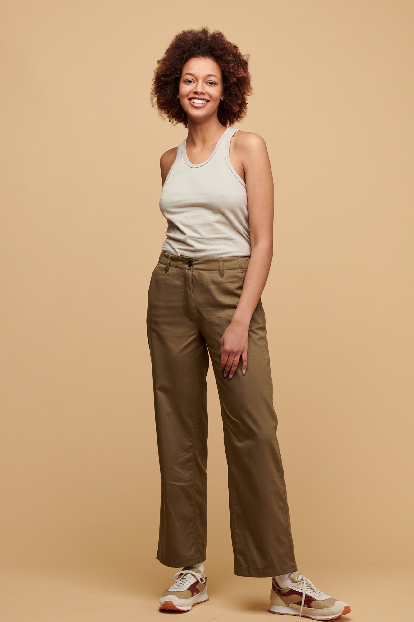 Women's Work Trousers - Light Olive
