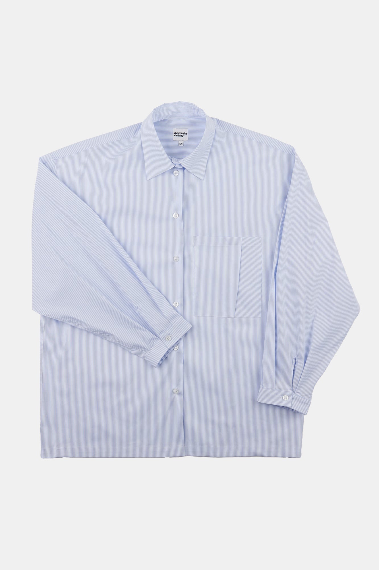 Women's Esme Long Sleeve Shirt - White/ Pale Blue