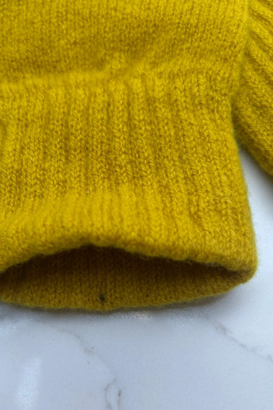 2 ply Lambswool Gloves - Mustard MARKED