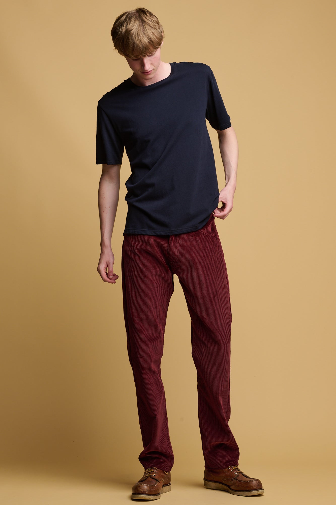 5 Pocket Corduroy Jean - Burgundy