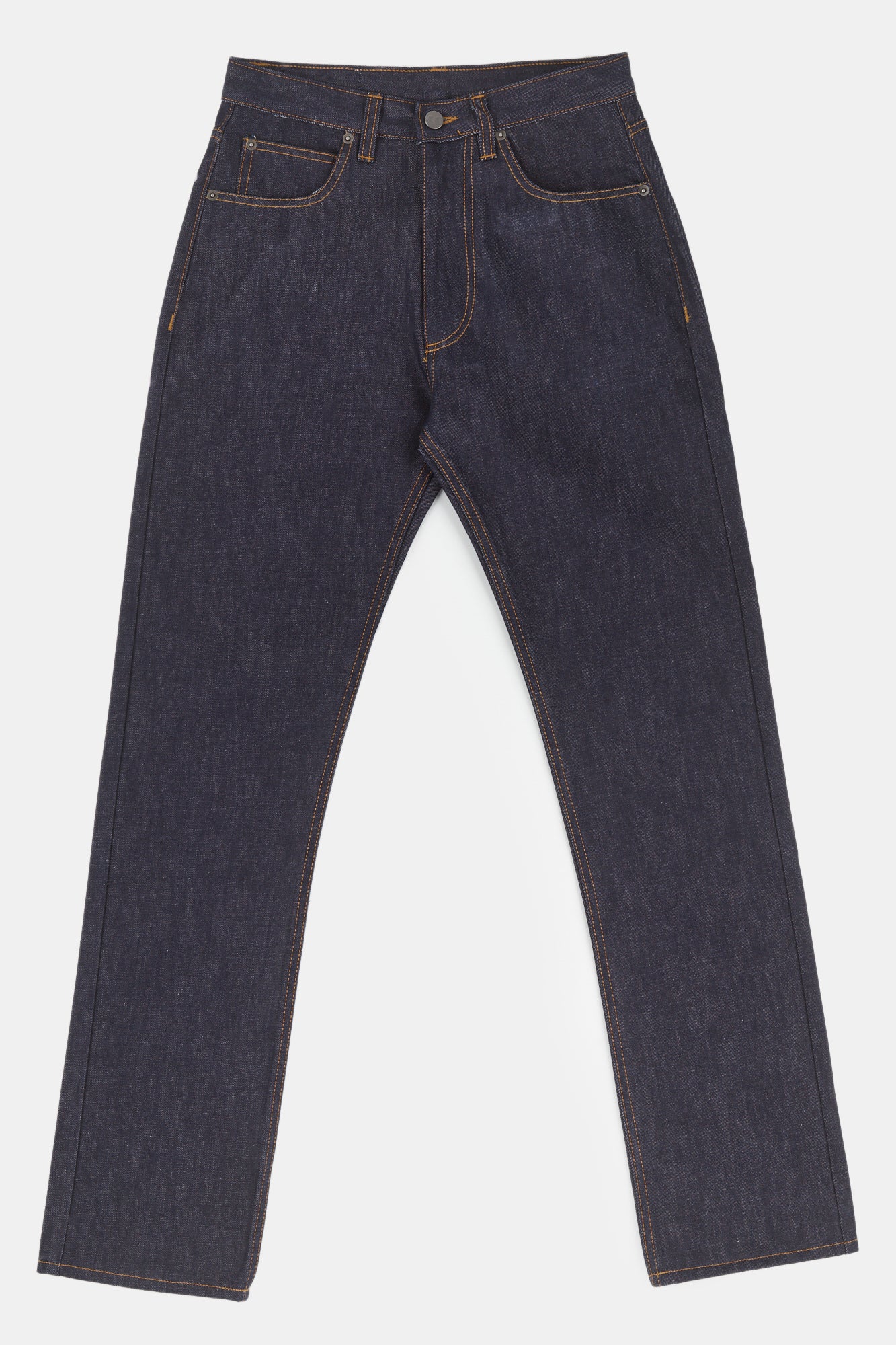 Men's Straight Cut Denim Five pocket Jeans - Indigo