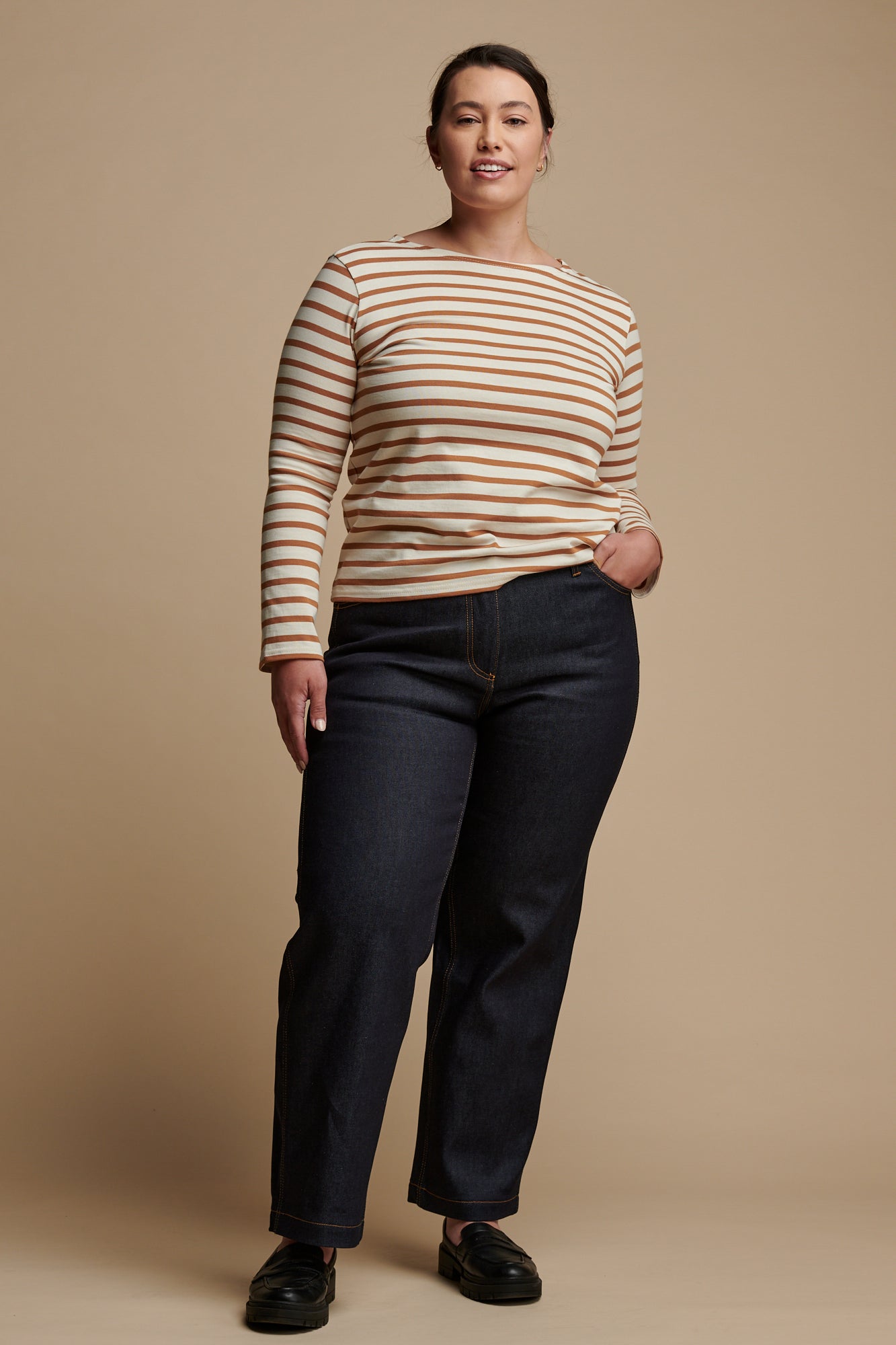 Women's Work Wide Straight Leg Denim Jeans - Indigo