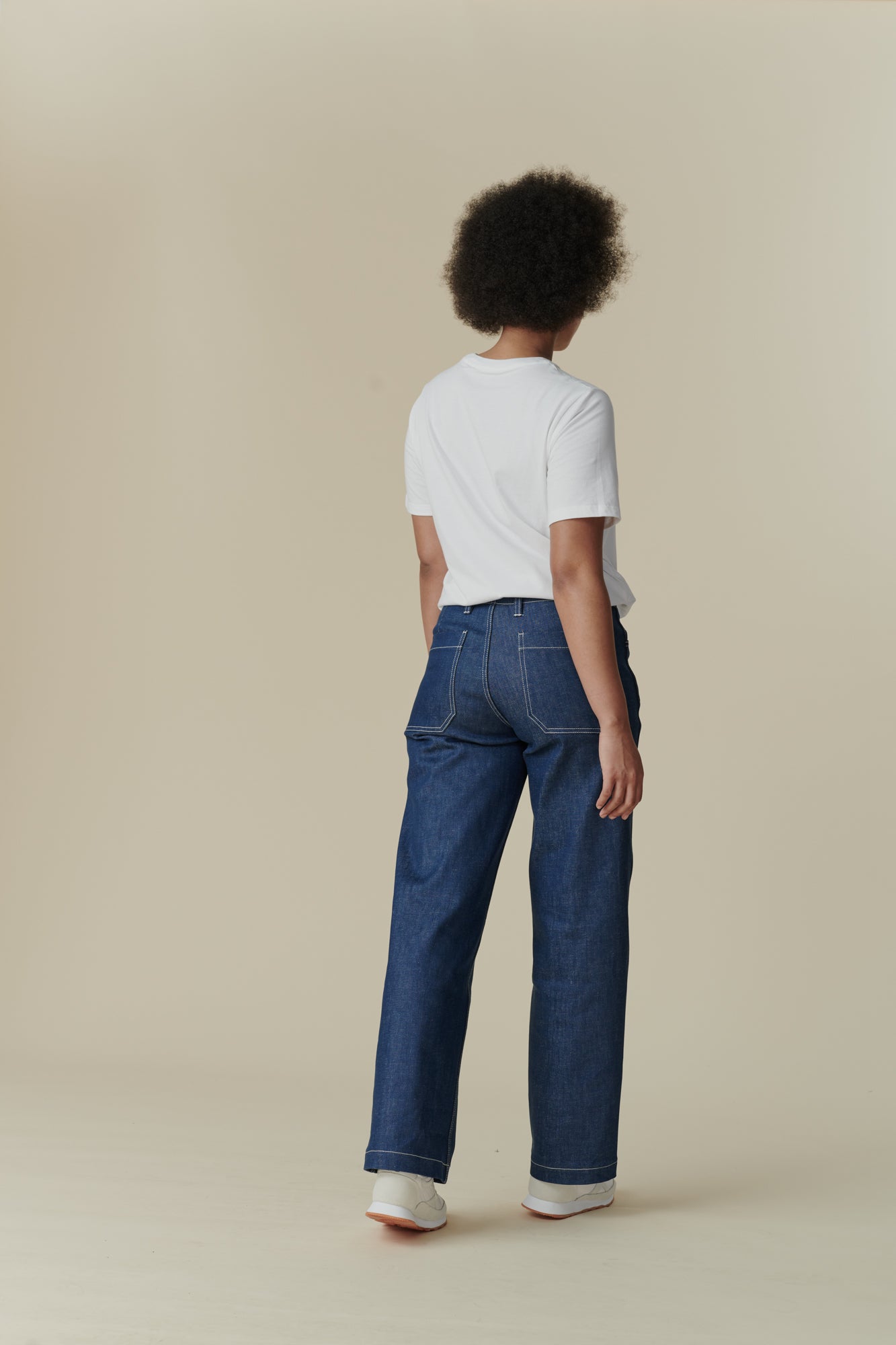 Women's Work Wide Straight Leg Denim Jeans - Blue