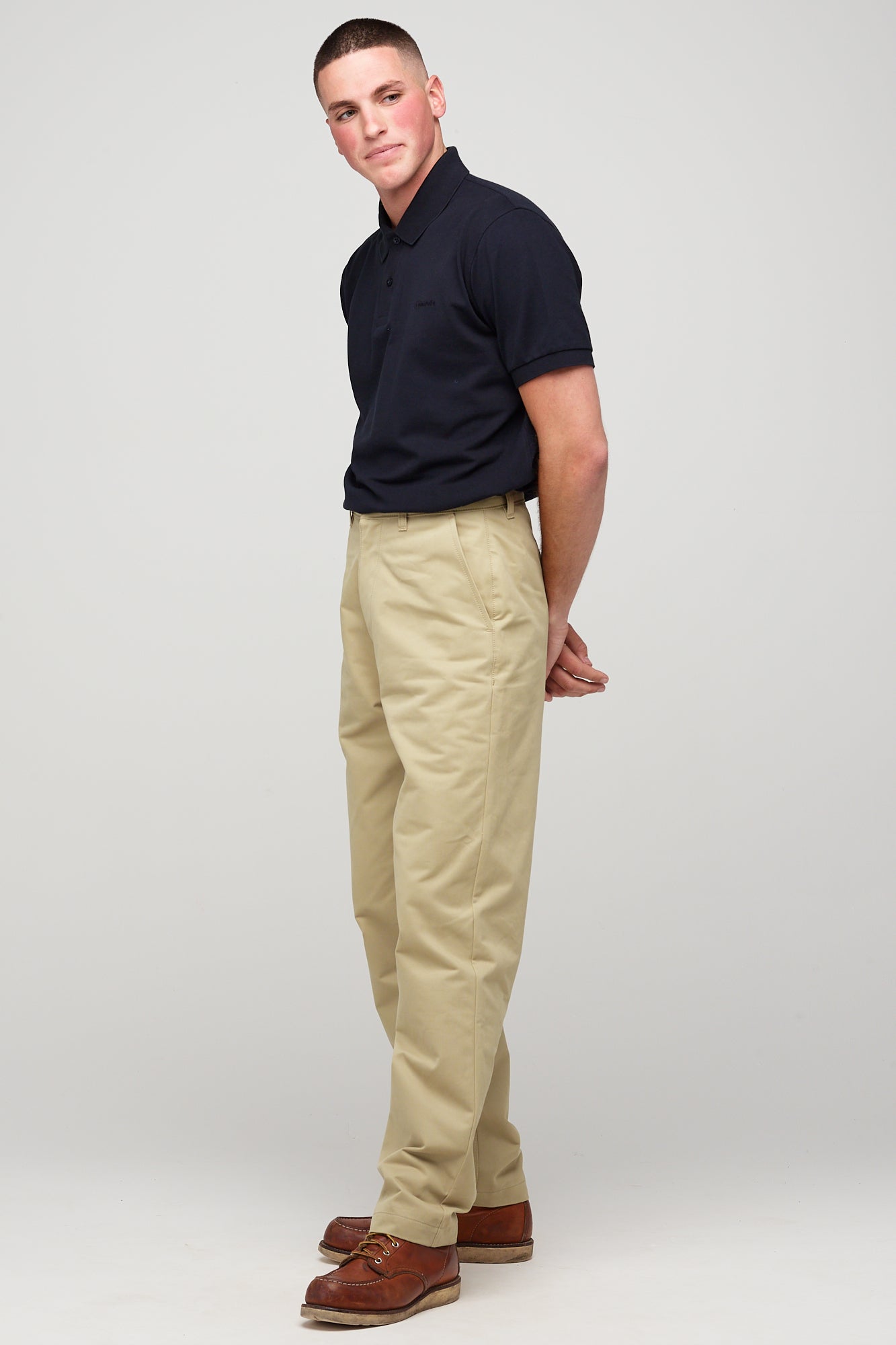 Men's Relaxed Heavyweight 100% Cotton Twill Chinos - Stone