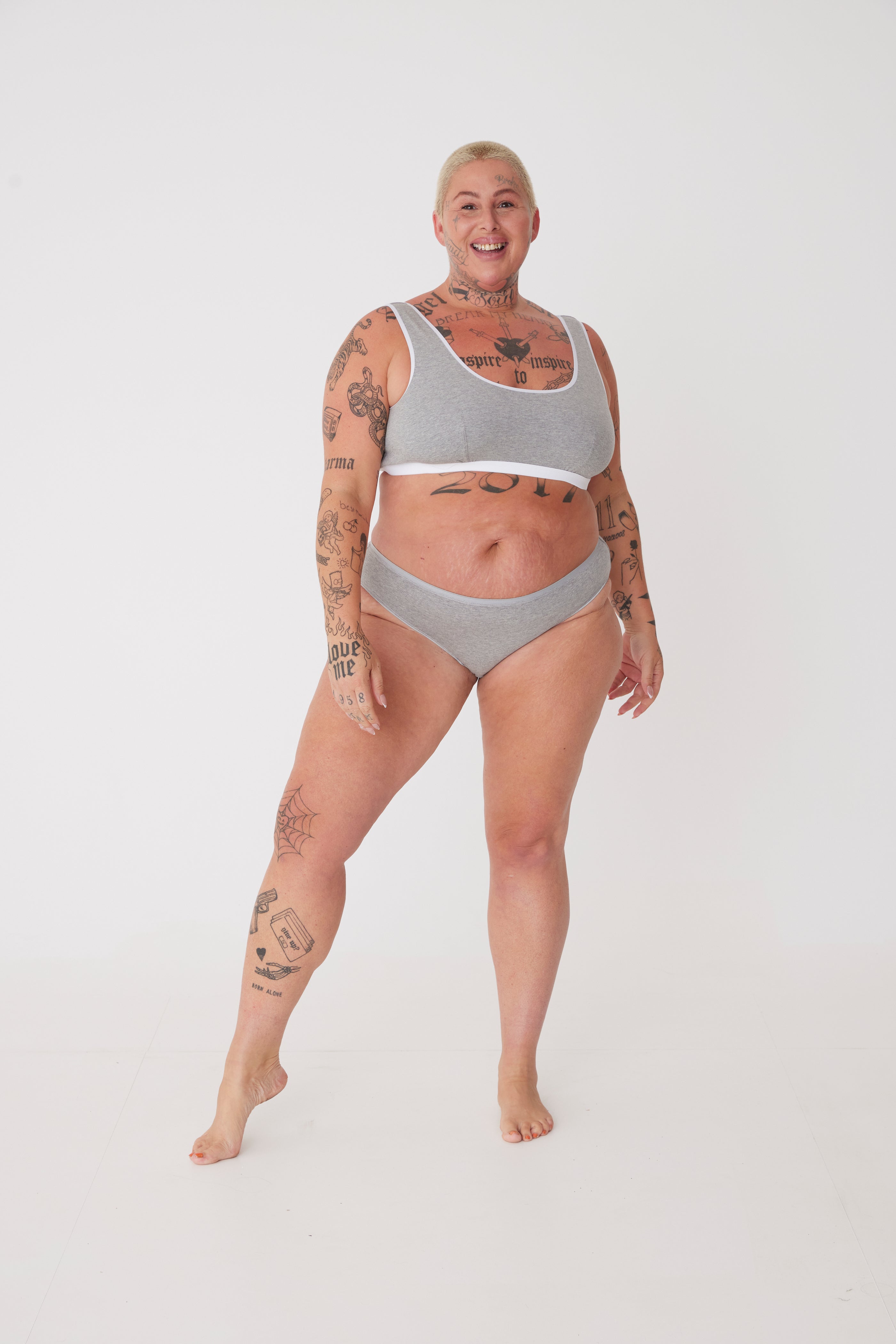 Women's Low Rise Brief 2 Pack - Grey Marl