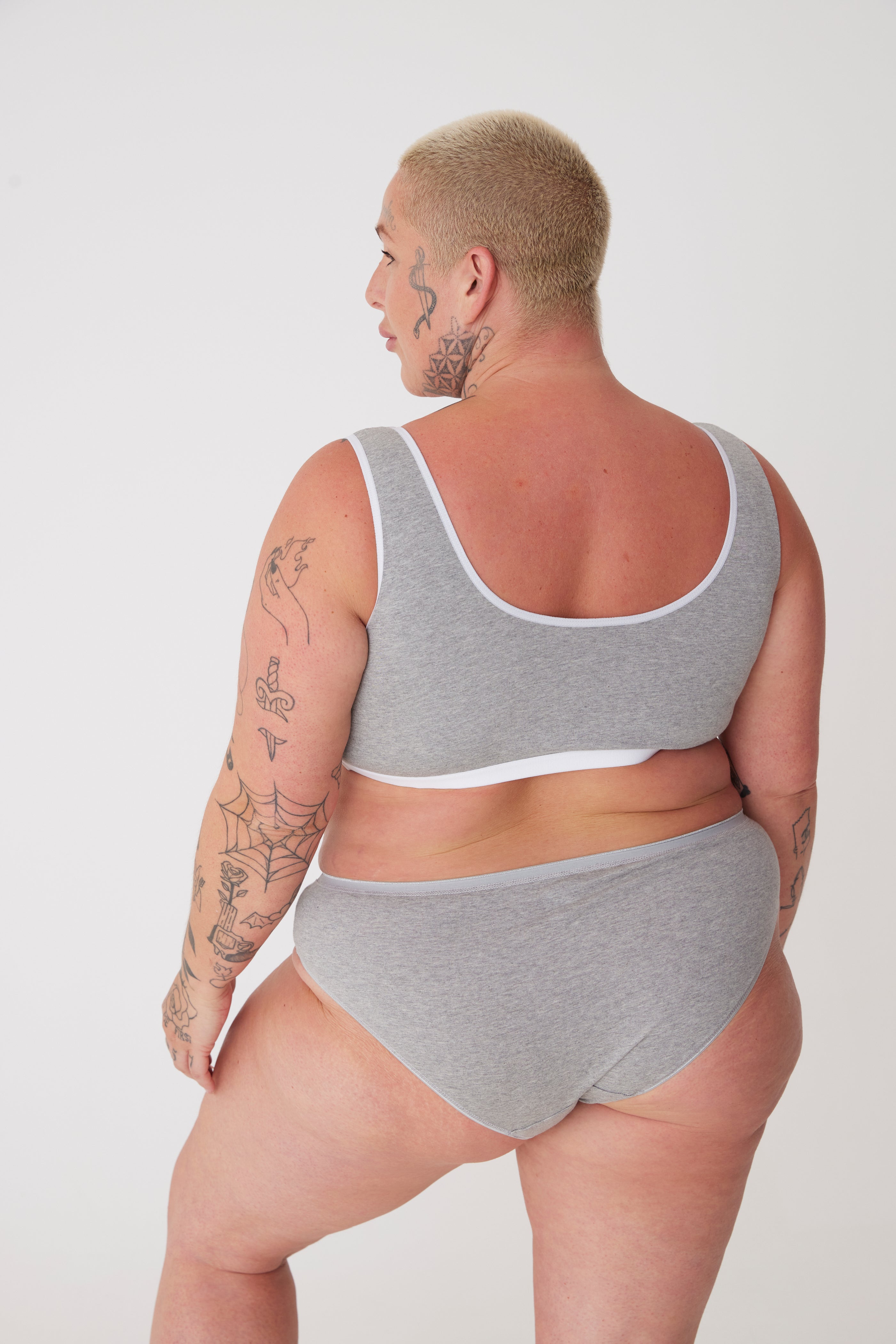 Women's Low Rise Brief 2 Pack - Grey Marl