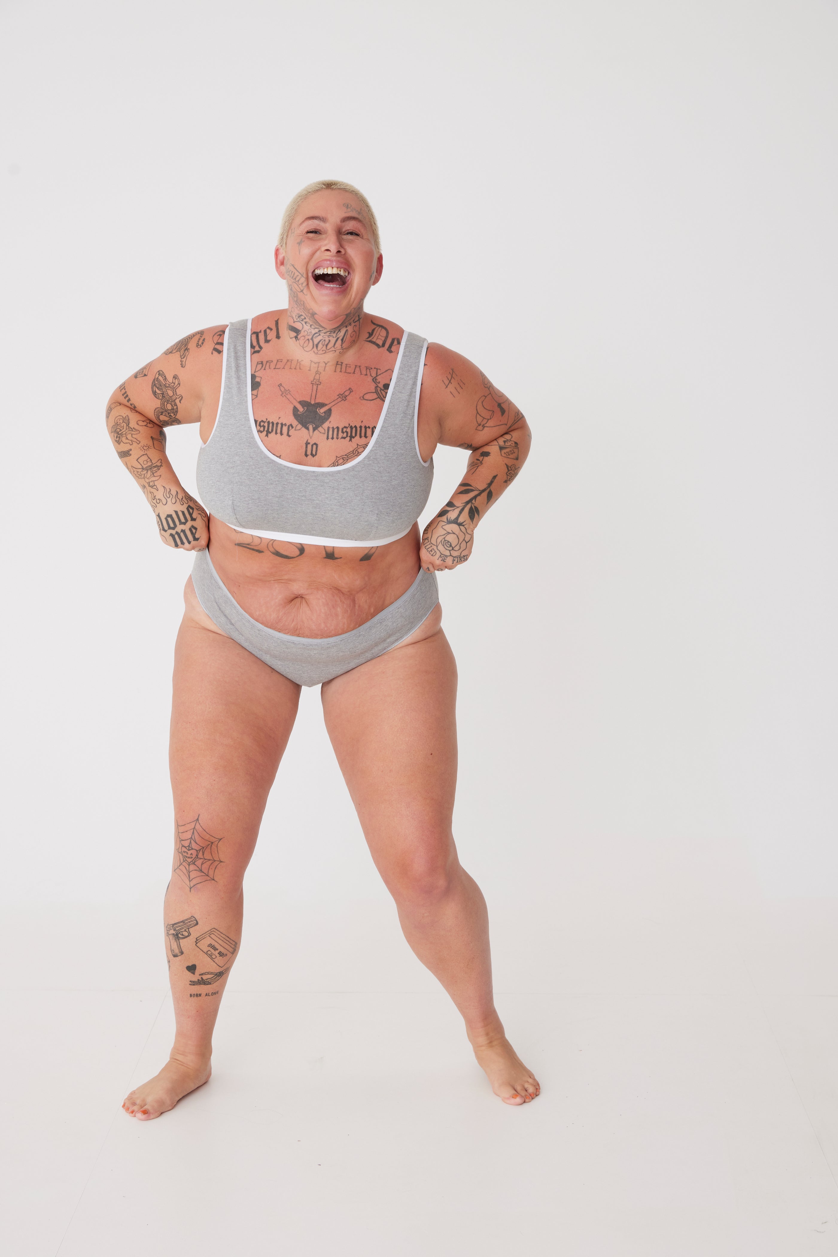 Women's Low Rise Brief 2 Pack - Grey Marl