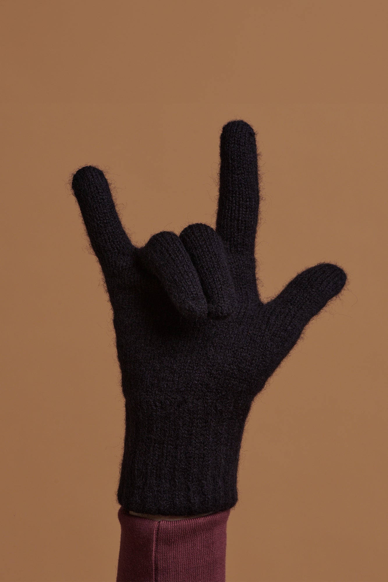 2 ply Lambswool Gloves - Navy