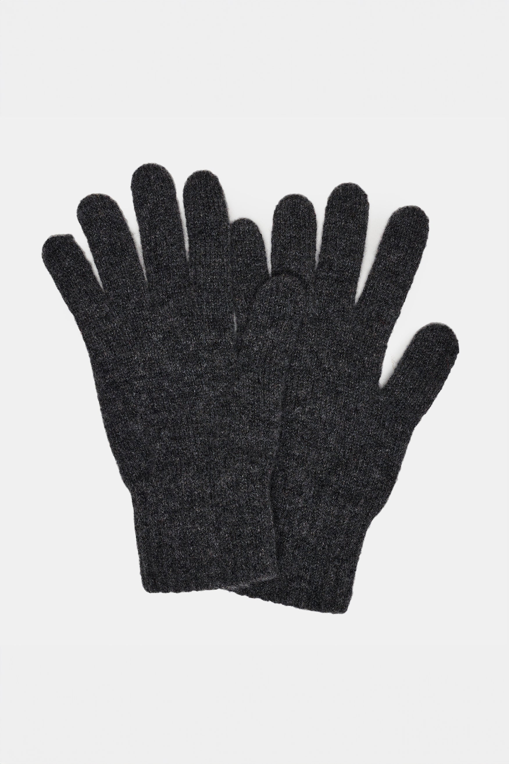 2 ply Lambswool Gloves - Charcoal