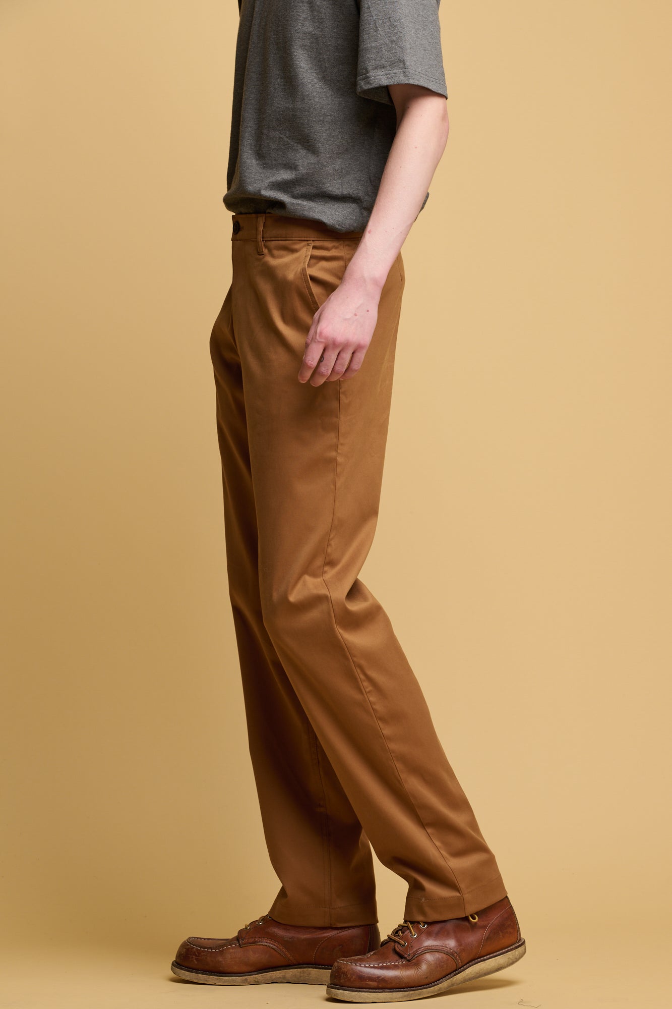 Men's Slim Lightweight Stretch Cotton Twill Chinos - Tobacco