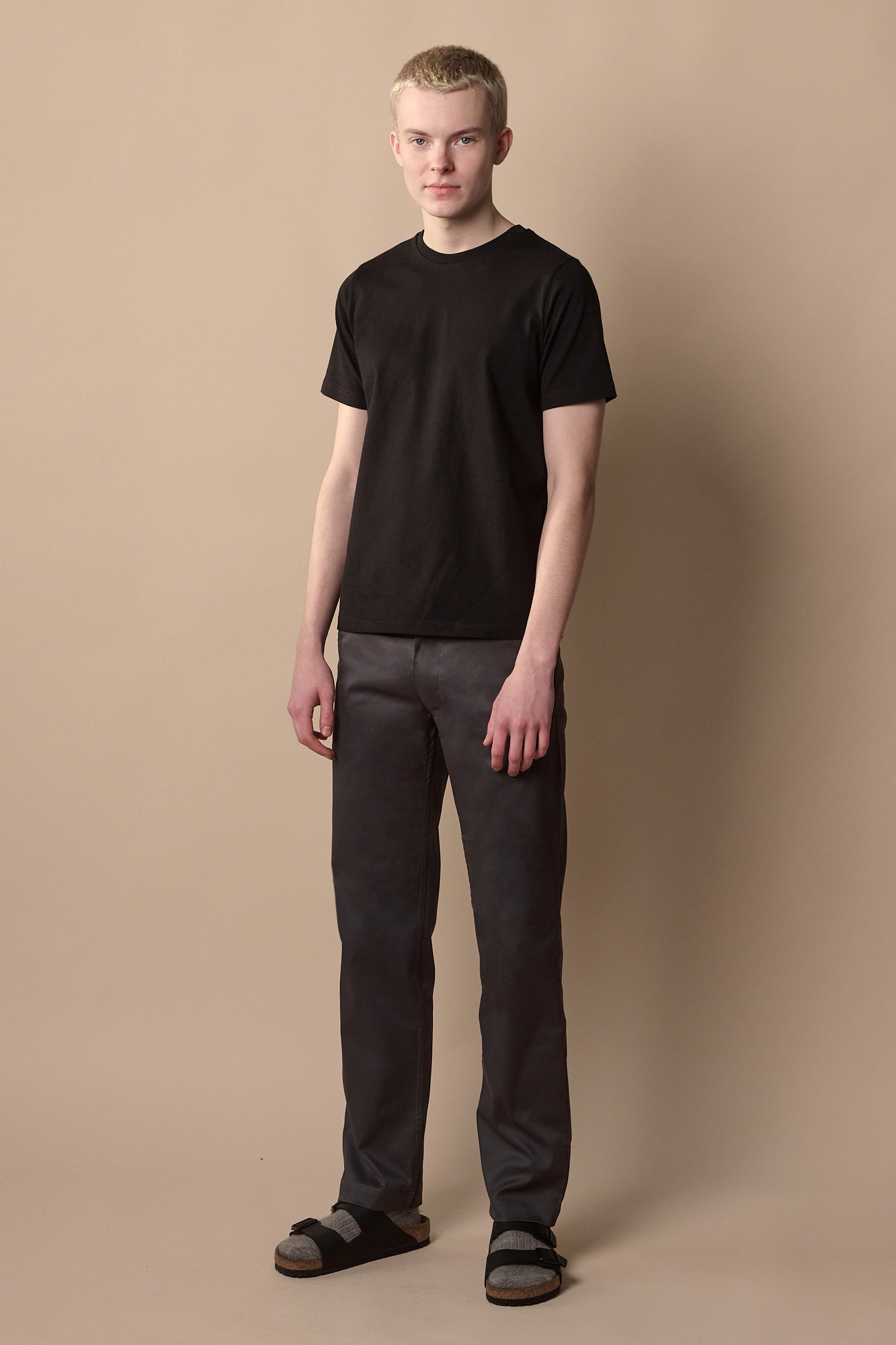 Men's Slim Lightweight Stretch Cotton Twill Chinos - Slate Grey