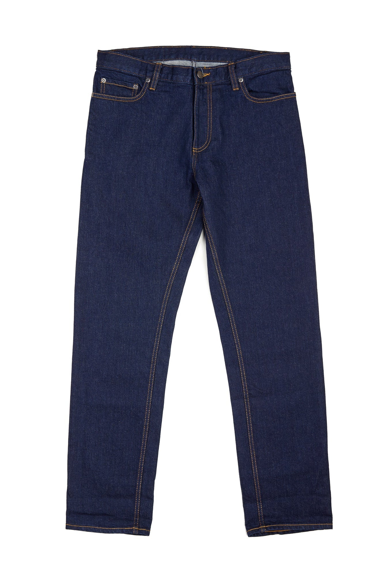 Men's Straight Cut Selvedge Denim Five Pocket Jean - Rinse