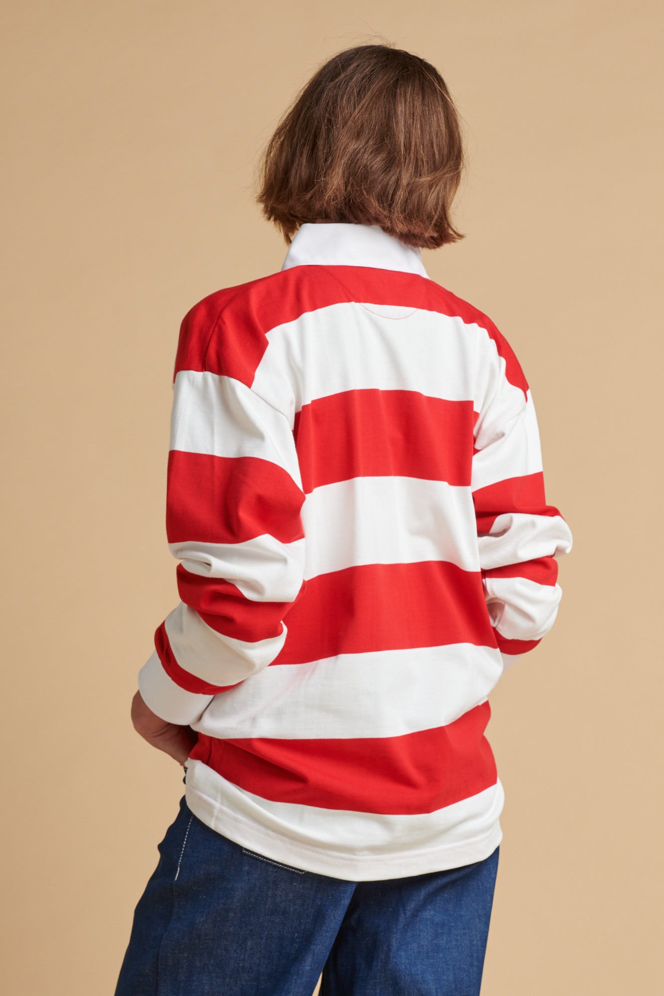 Striped Rugby Shirt - Red/White