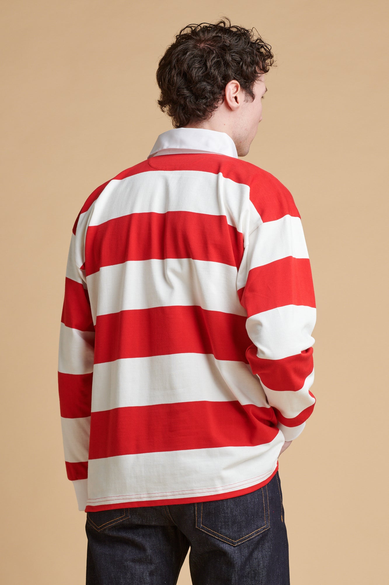 Striped Rugby Shirt - Red/White