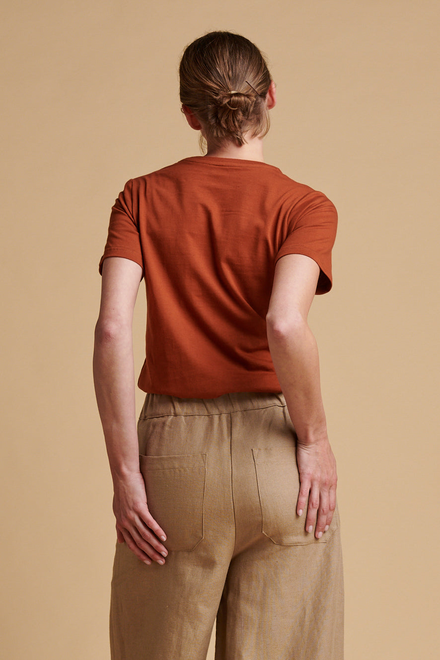 Women's Short Sleeve T Shirt - Cinnamon