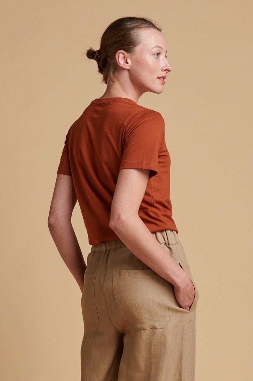 Women's Short Sleeve T Shirt - Cinnamon