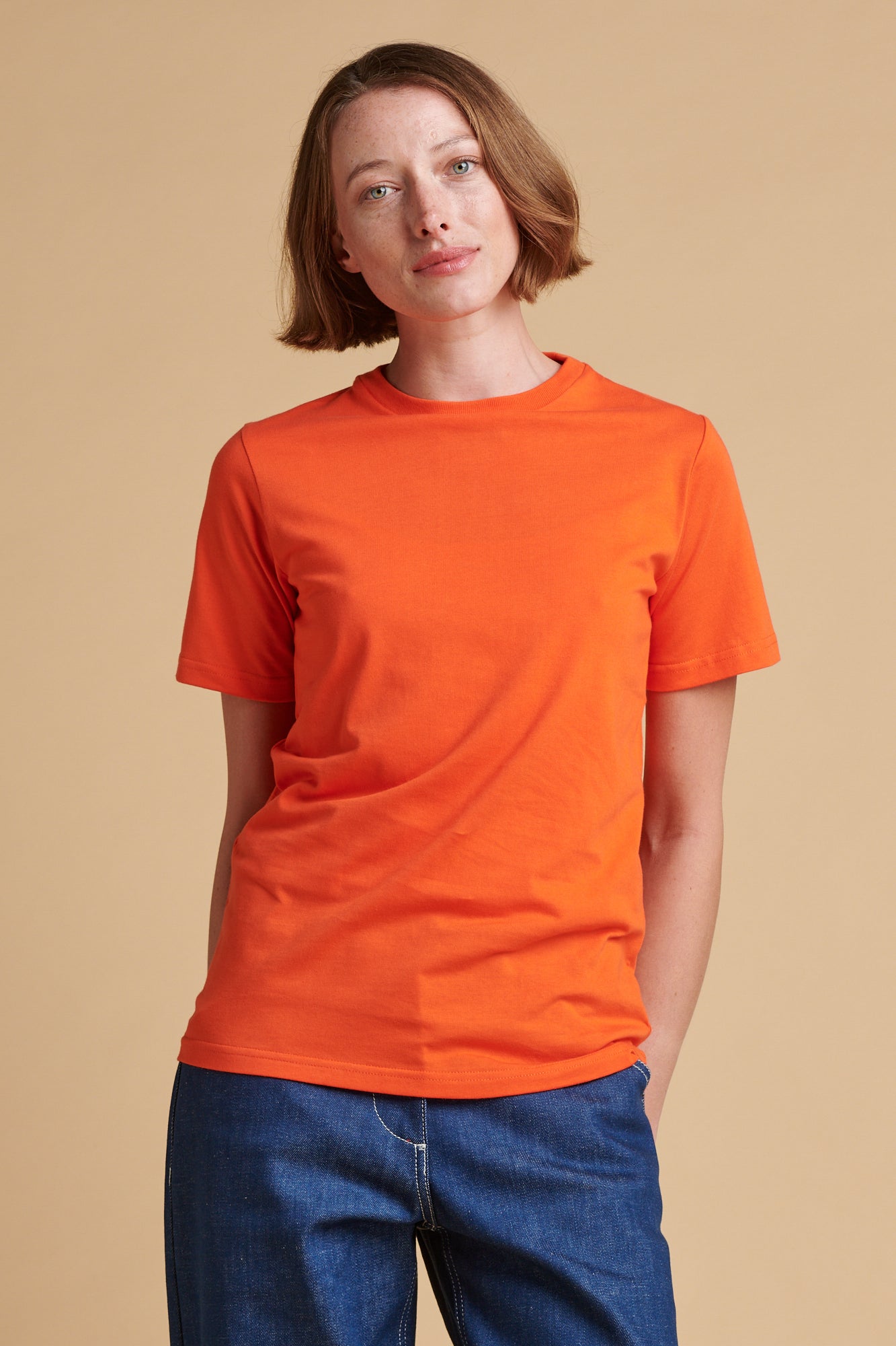 Women's Short Sleeve T Shirt - Flame Red