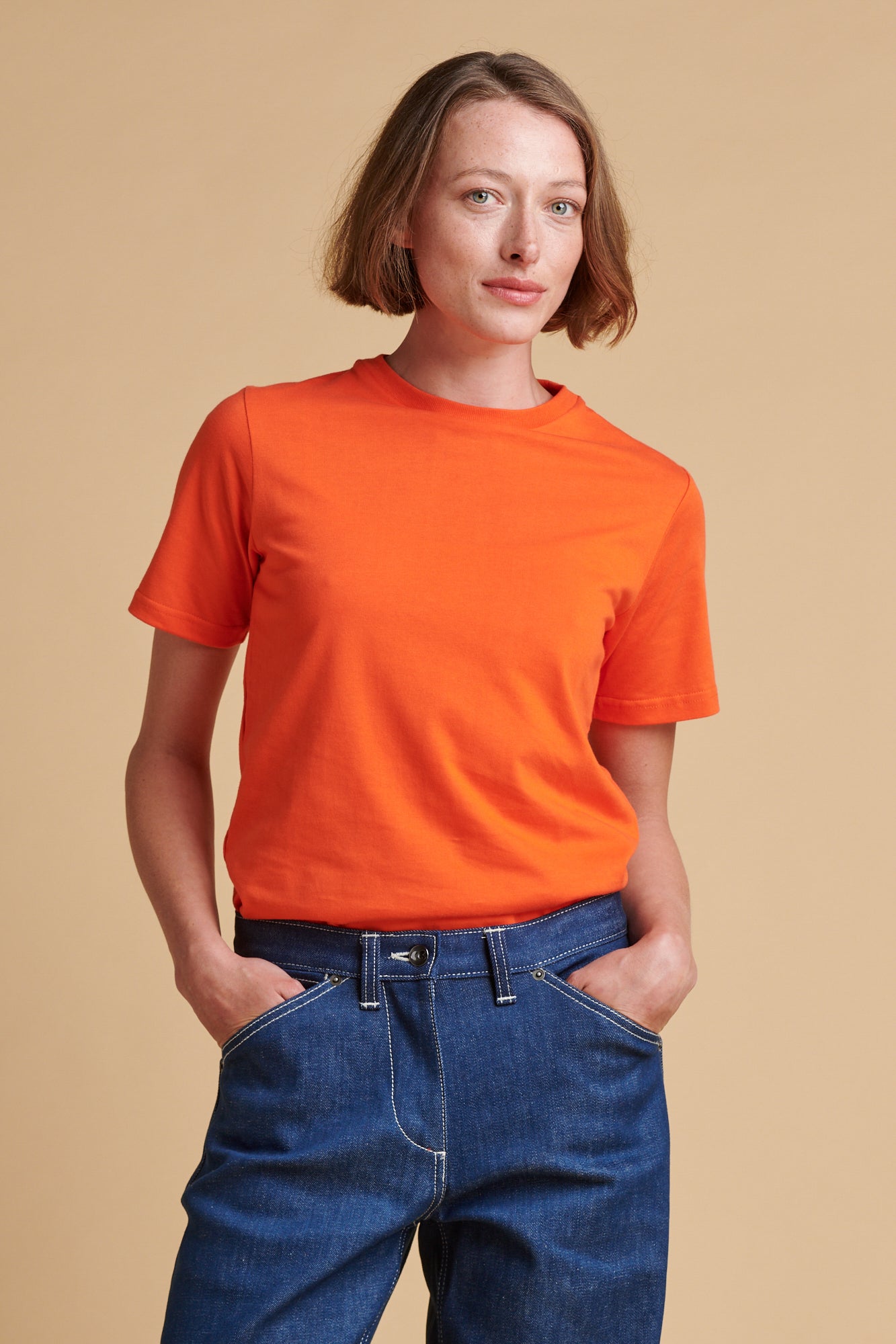 Women's Short Sleeve T Shirt - Flame Red