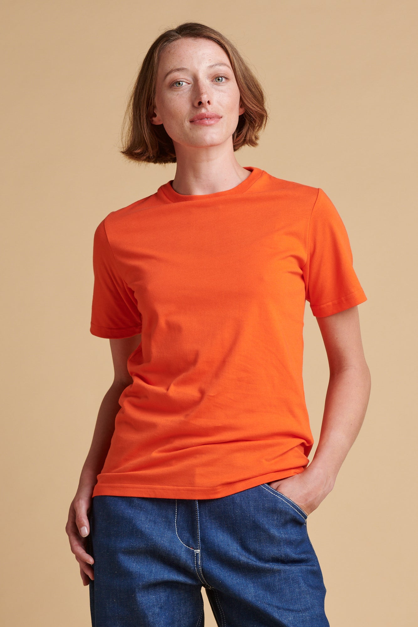 Women's Short Sleeve T Shirt - Flame Red