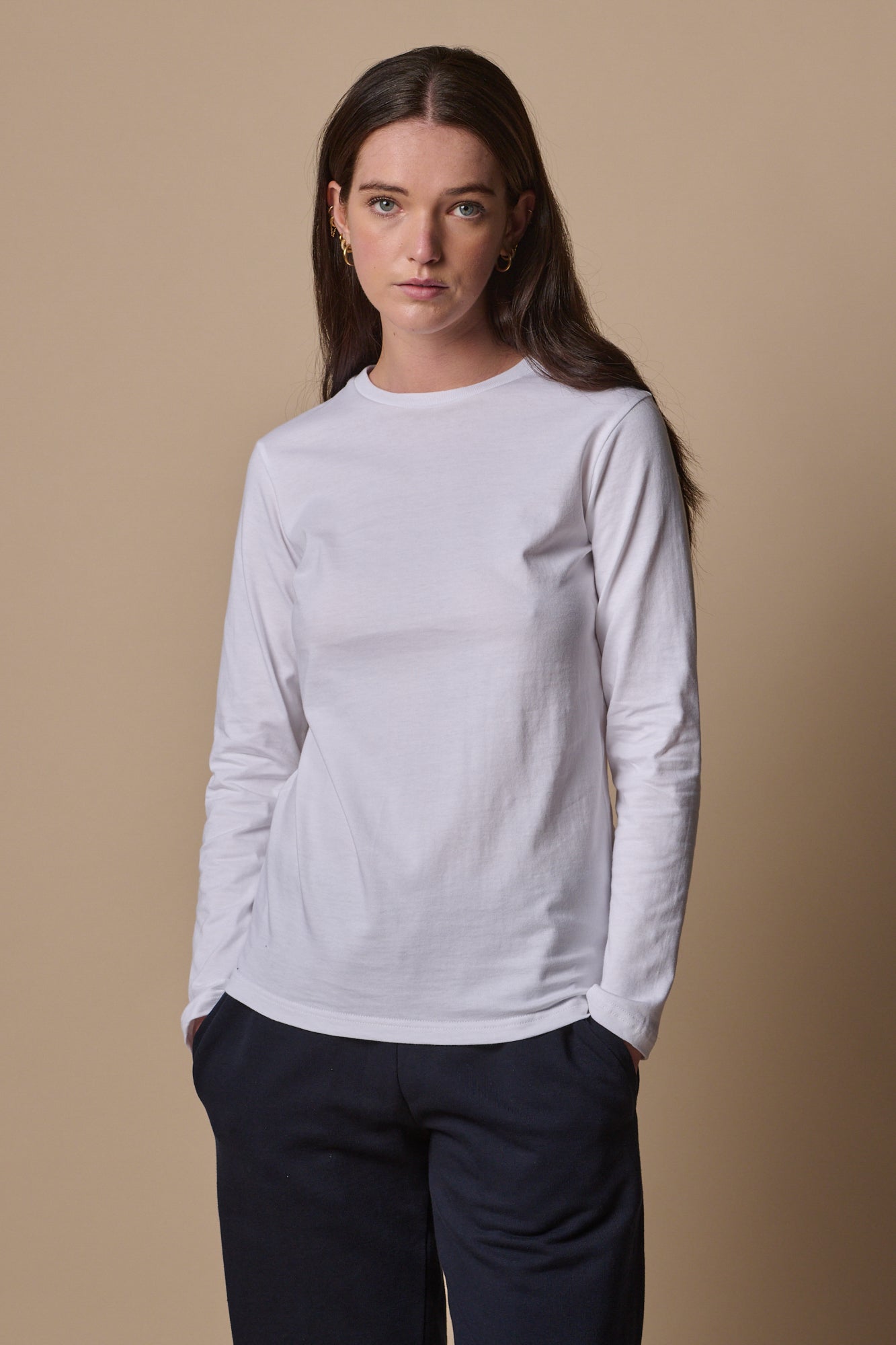 Women's Long Sleeve T Shirt - White
