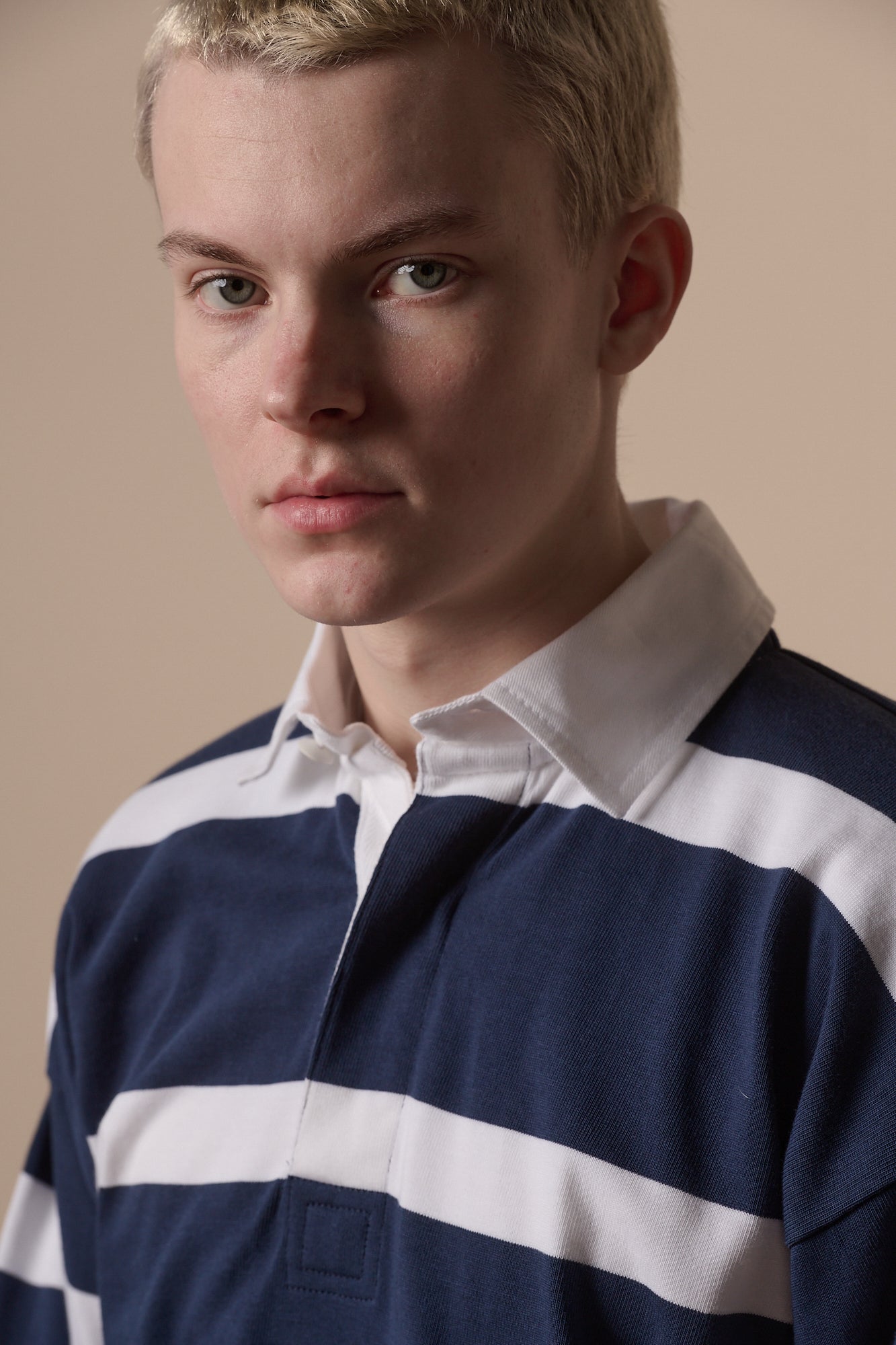 Striped Rugby Shirt - Navy/White