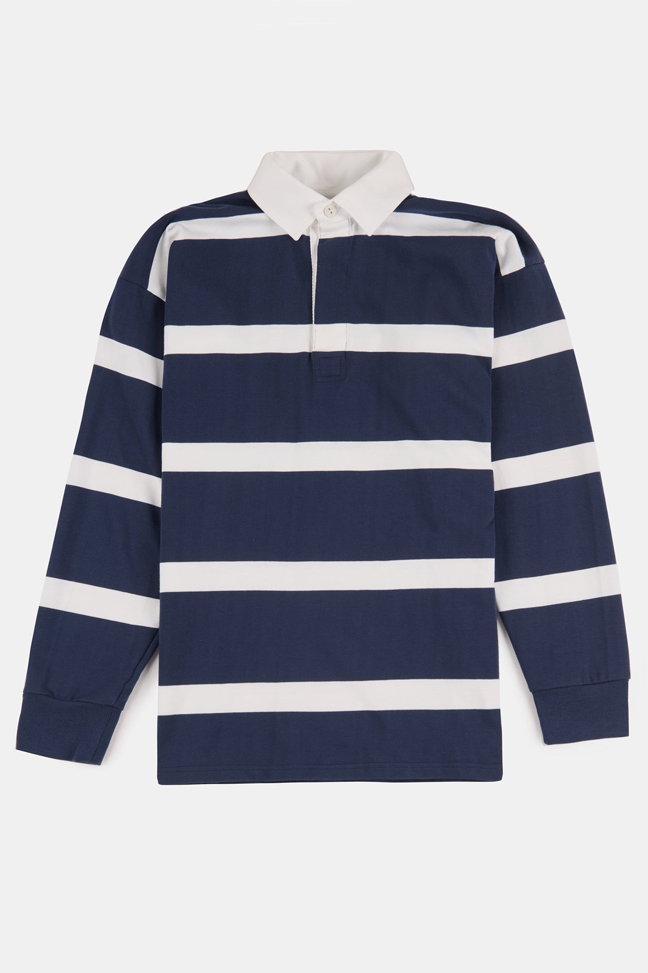 Striped Rugby Shirt - Navy/White