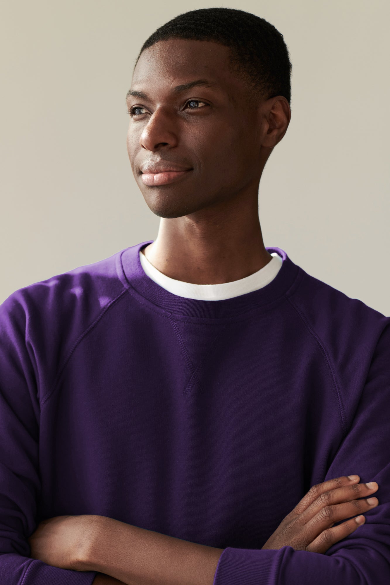 Men's Raglan Sweatshirt - Purple